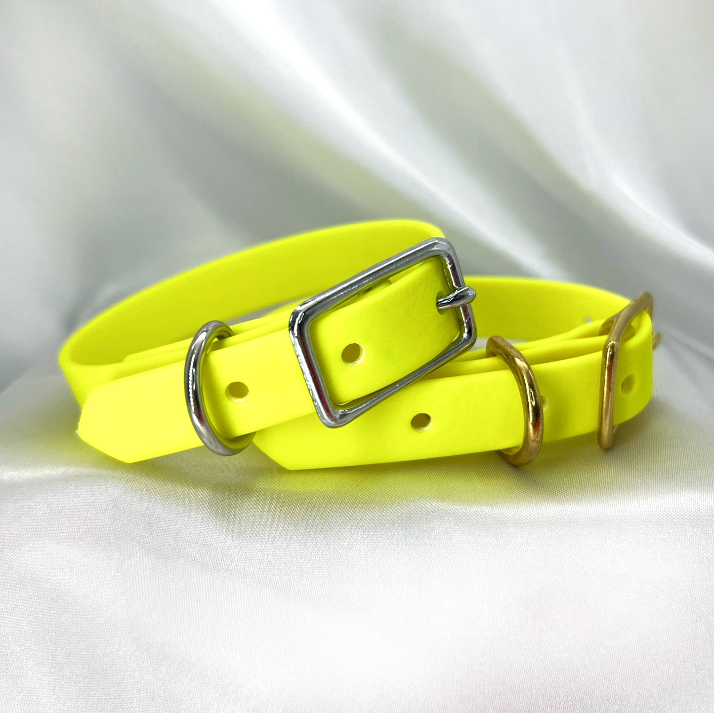 Collar cuero vegano NEON LEMON