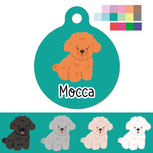 Poodle metal tag