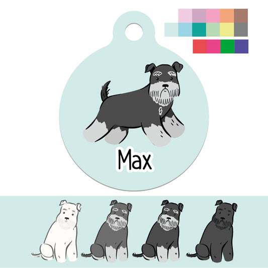 Schnauzer metal tag