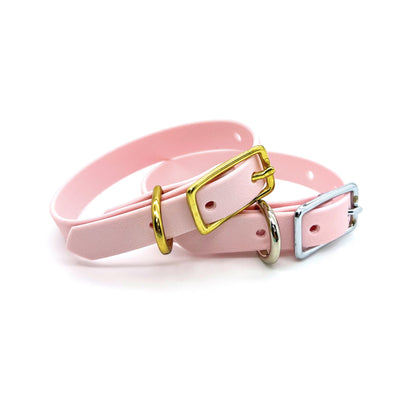 Collar cuero vegano BABY PINK