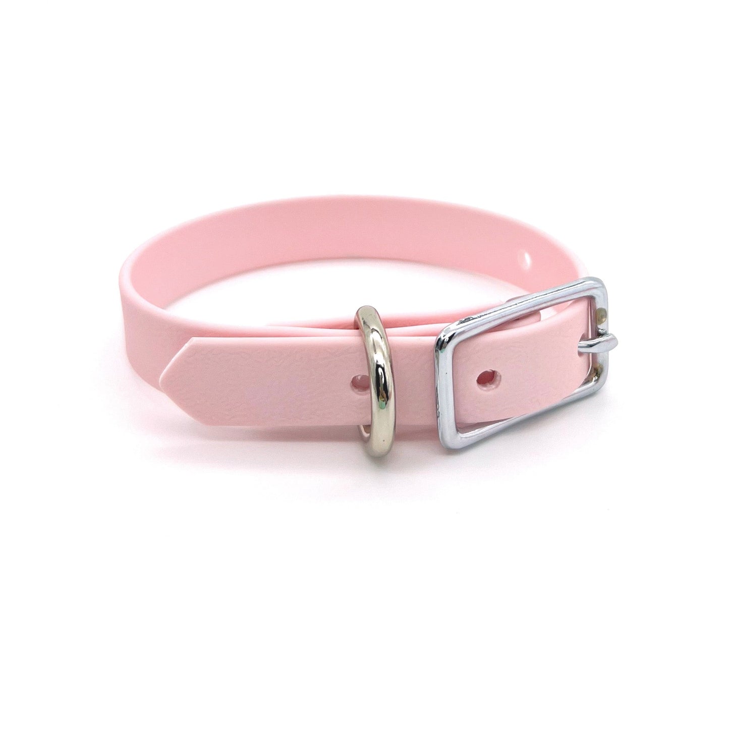 Collar cuero vegano BABY PINK